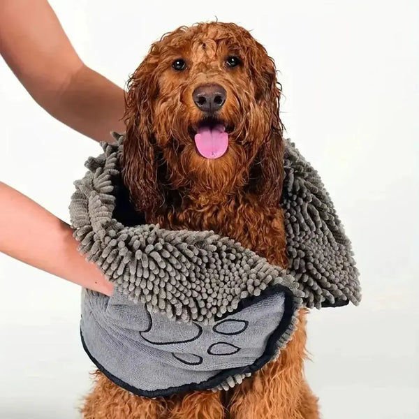 Super Absorbent Pet Bath Towel — Quick-Dry Microfibre Towel for Dogs & Cats Confident Beautiful Rich Girls Store