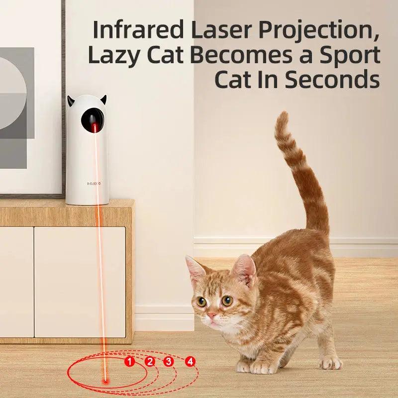 Automatic LED Laser Cat Toy — Smart Interactive Indoor Teaser for Cats & Dogs ROJECO Choice Store