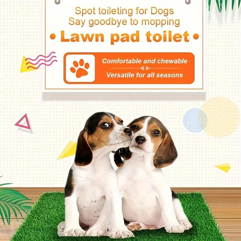 Washable Dog Grass Pee Mat — Reusable Artificial Lawn Training Pad with Non-Slip Backing