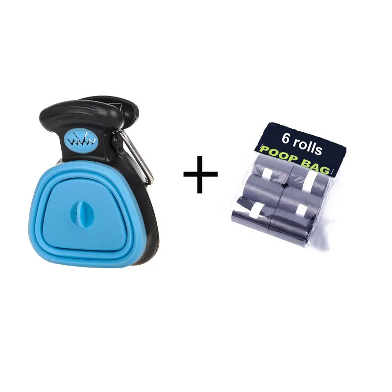 Foldable Dog Pooper Scooper — Travel-Ready Poop Scoop with Decomposable Waste Bags