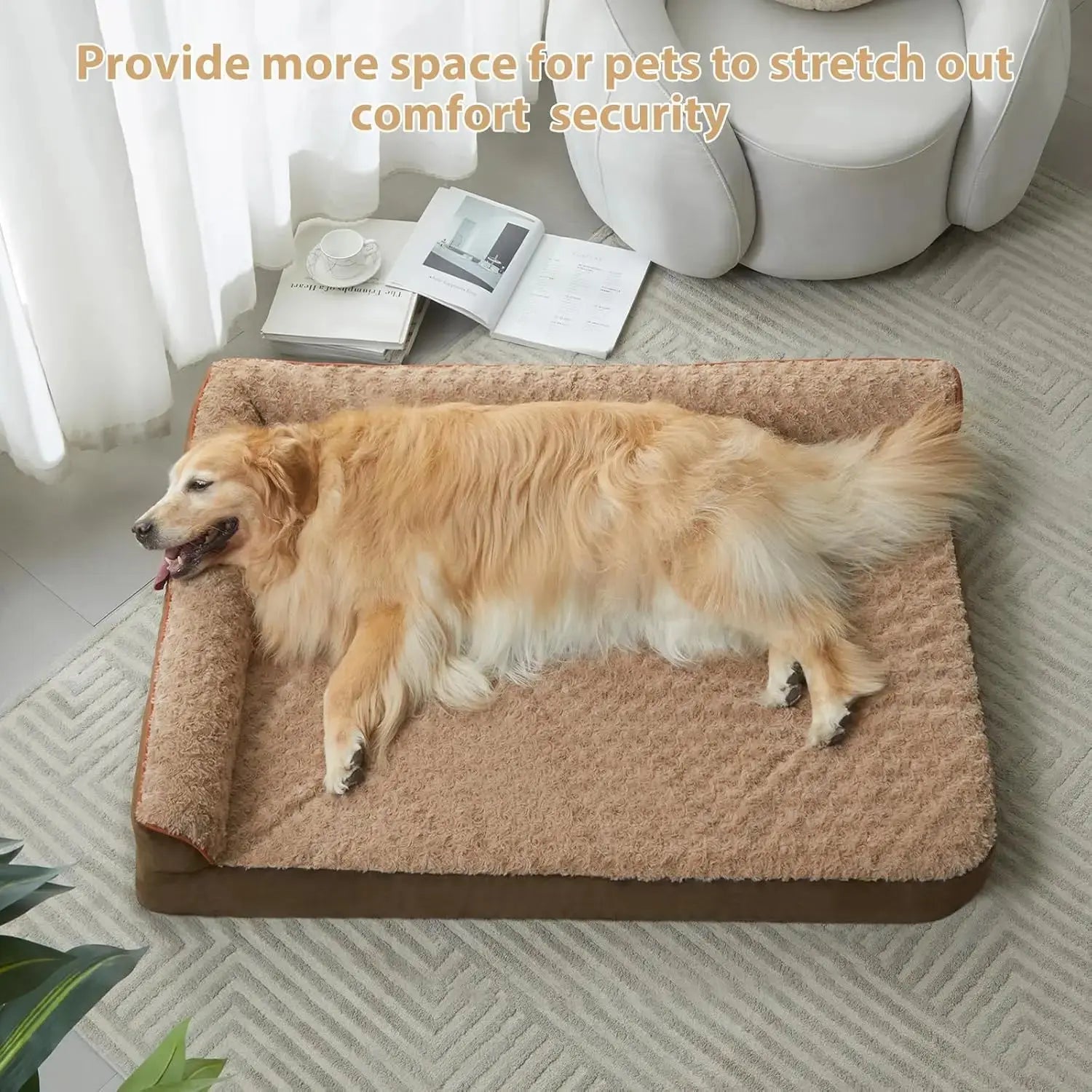 Orthopedic Dog Bed for Large Dogs — Waterproof Sofa-Style Bed with Removable Washable Cover & Joint Support Lai CAI Furniture Store
