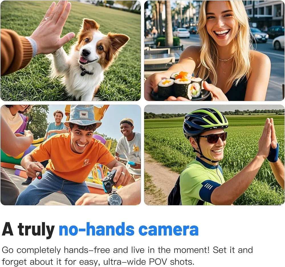 4K HD Pet Collar Camera — WiFi Video Recording Action Camera for Dogs & Cats
