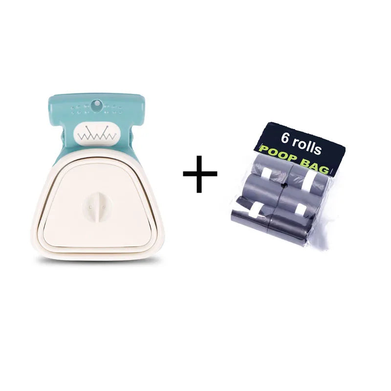 Foldable Dog Pooper Scooper — Travel-Ready Poop Scoop with Decomposable Waste Bags