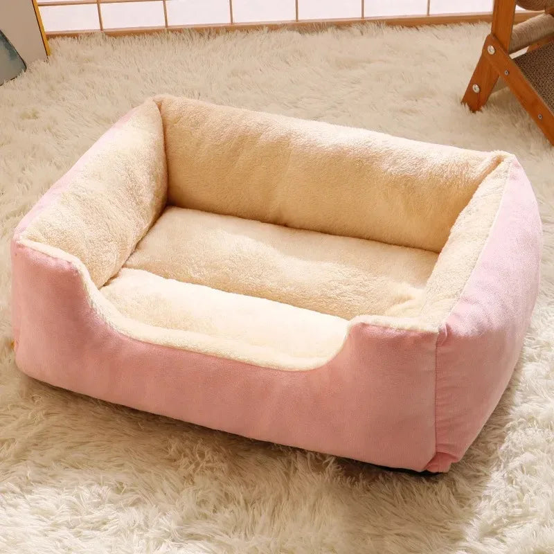 Cosy Cushion Basket Bed — Warm Winter House Bed for Cats & Small Dogs