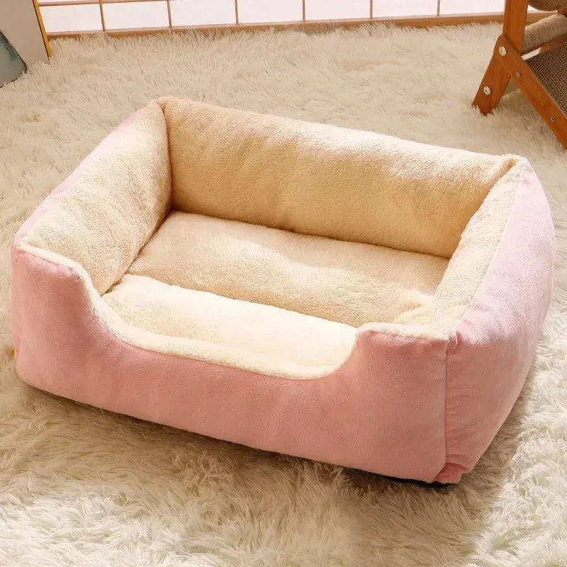 Cosy Cushion Basket Bed — Warm Winter House Bed for Cats & Small Dogs