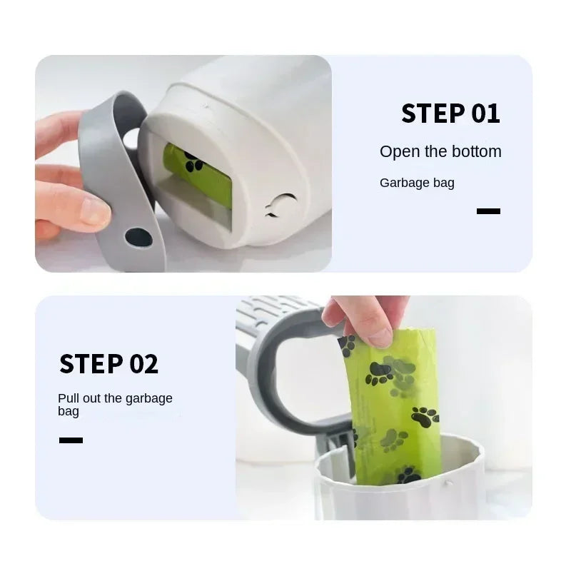 Cat Litter Scoop with Refill Waste Bags — Self-Cleaning Litter Box Filter Tool