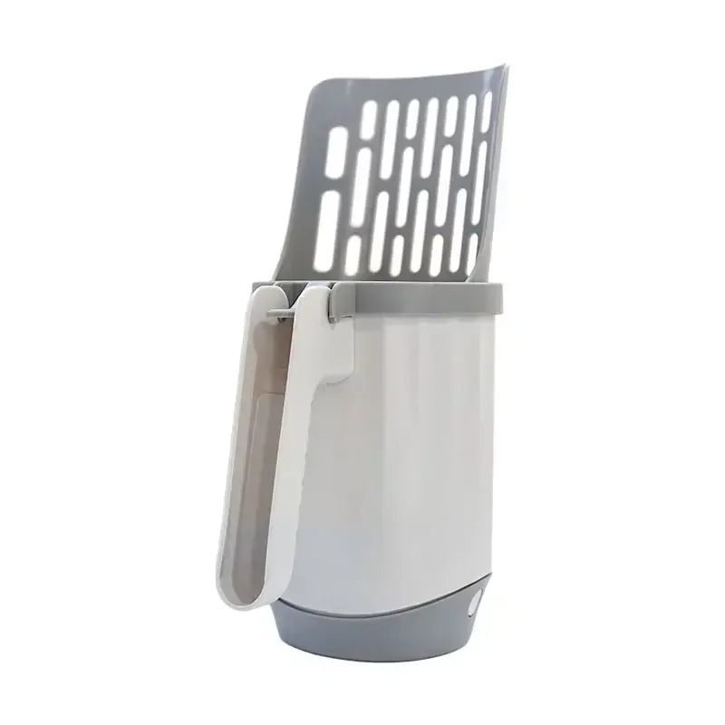 Cat Litter Scoop with Refill Waste Bags — Self-Cleaning Litter Box Filter Tool