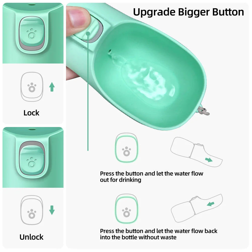 Portable Travel Water Bottle for Dogs & Cats — Leakproof Drinking Dispenser for All Sizes