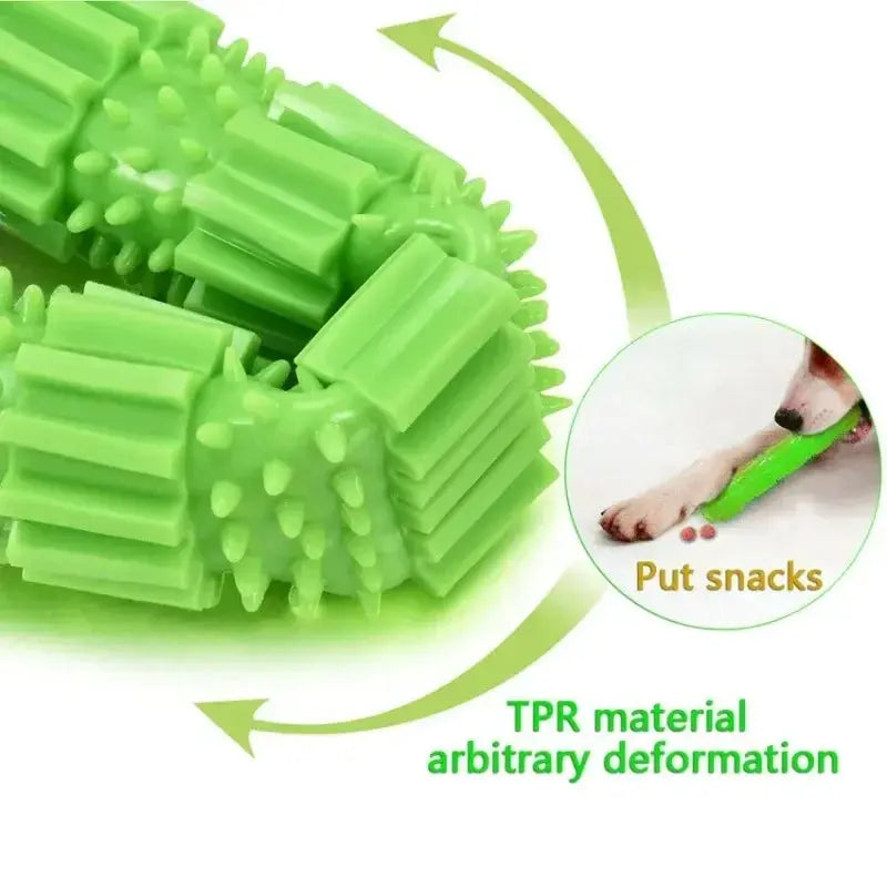 Heavy Duty Rubber Dog Chew Toy — Teeth Grinding & Cleaning Gear Toy for Aggressive Chewers Yun Li Wei Store