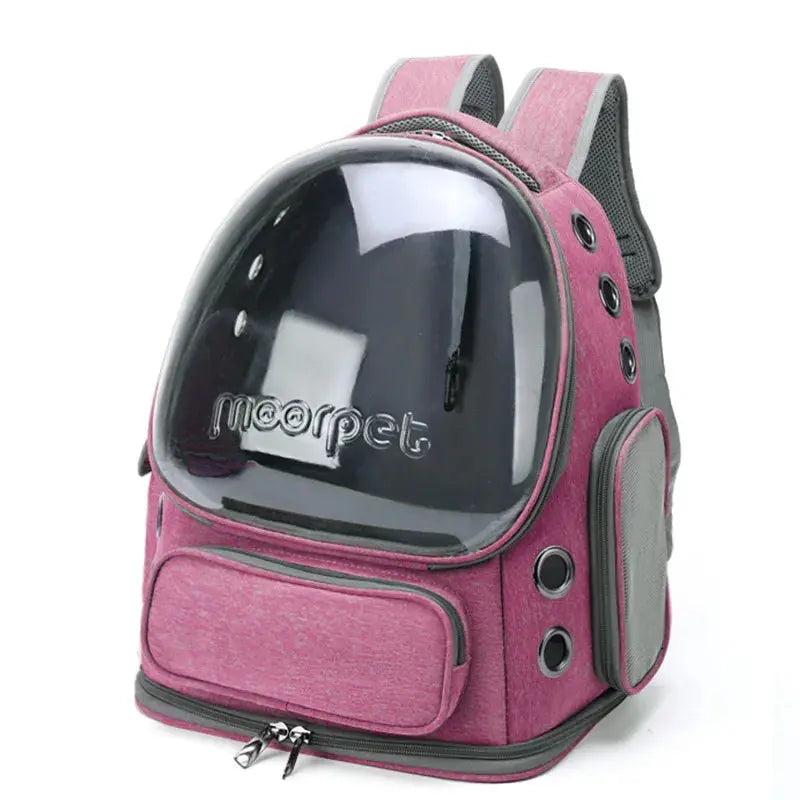 Transparent Cat Carrier Backpack — Breathable Oxford Travel Bag for Cats & Small Dogs pawstrip Official Store