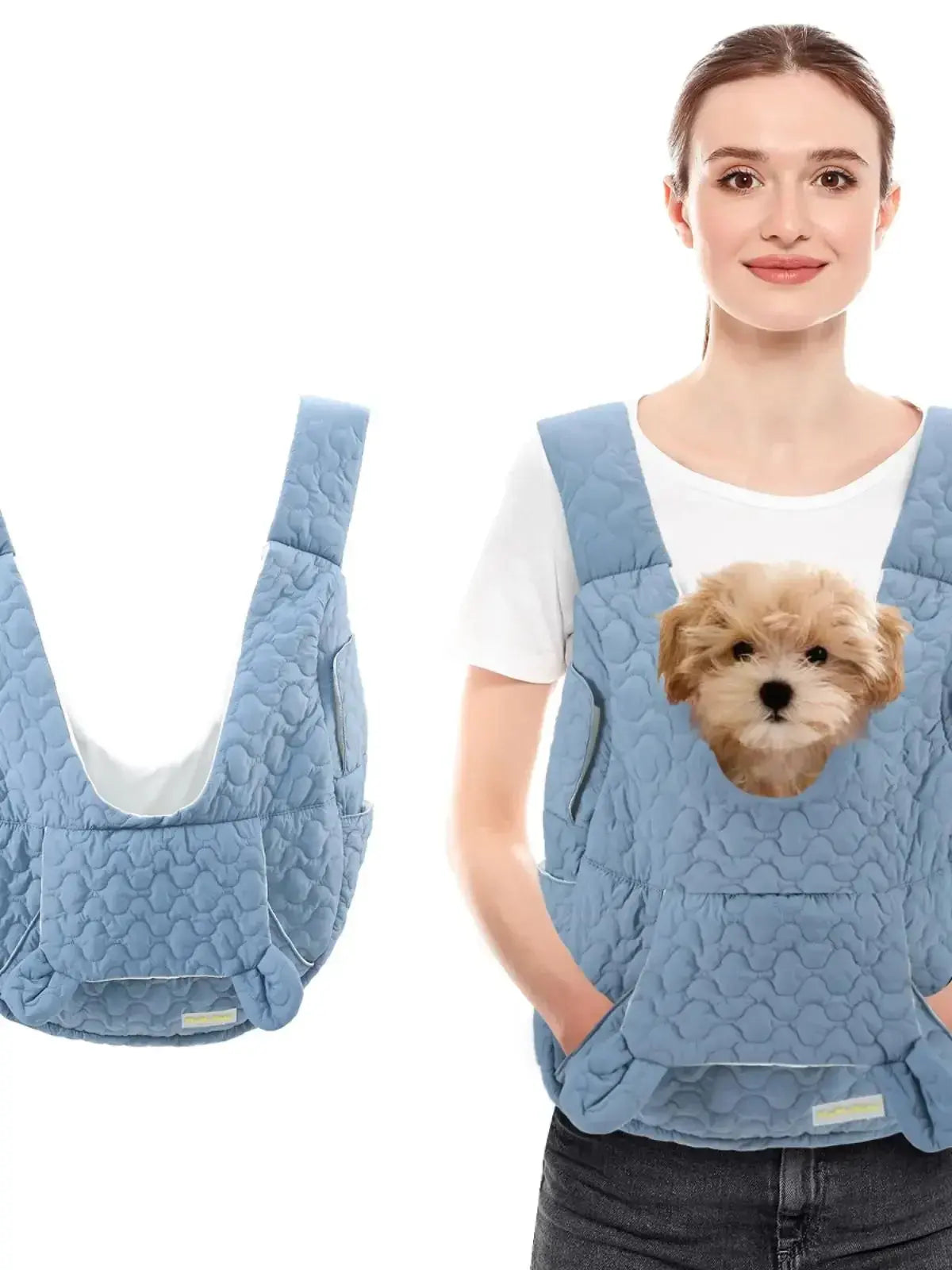 Hands-Free Pet Chest Carrier Bag — Windproof & Waterproof Outdoor Bag for Dogs & Cats Under 4kg Nine Thousand Store