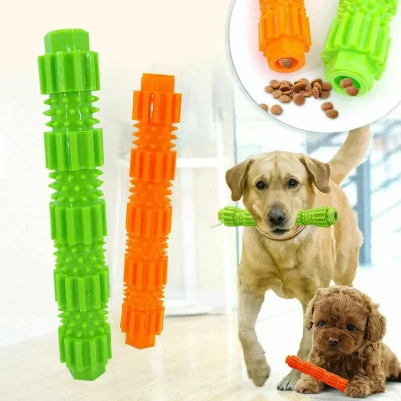 Heavy Duty Rubber Dog Chew Toy — Teeth Grinding & Cleaning Gear Toy for Aggressive Chewers Yun Li Wei Store