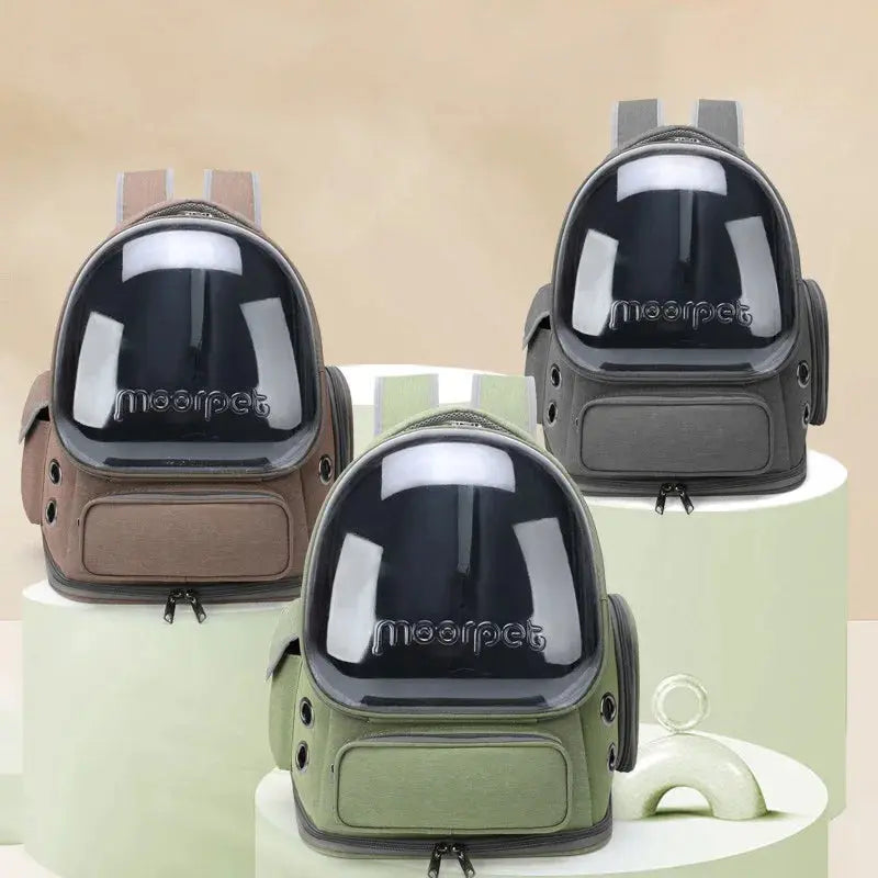 Transparent Cat Carrier Backpack — Breathable Oxford Travel Bag for Cats & Small Dogs pawstrip Official Store
