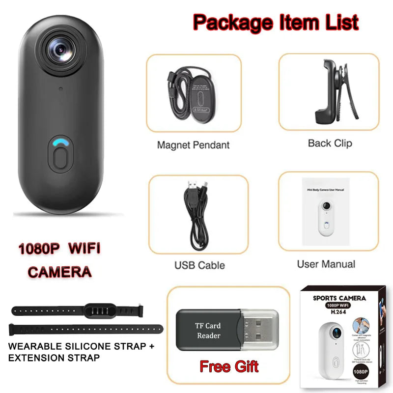 4K HD Pet Collar Camera — WiFi Video Recording Action Camera for Dogs & Cats