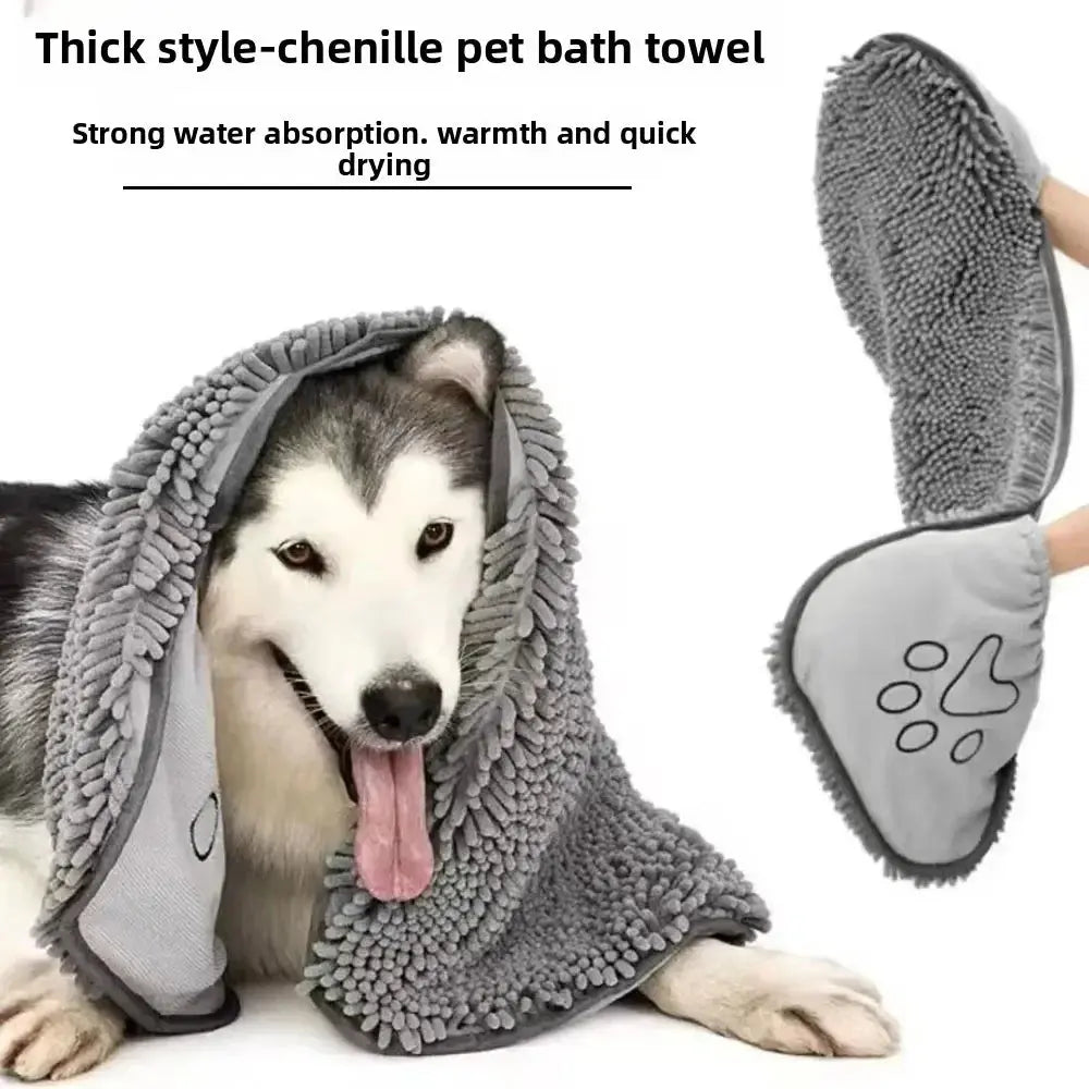 Super Absorbent Pet Bath Towel — Quick-Dry Microfibre Towel for Dogs & Cats Confident Beautiful Rich Girls Store