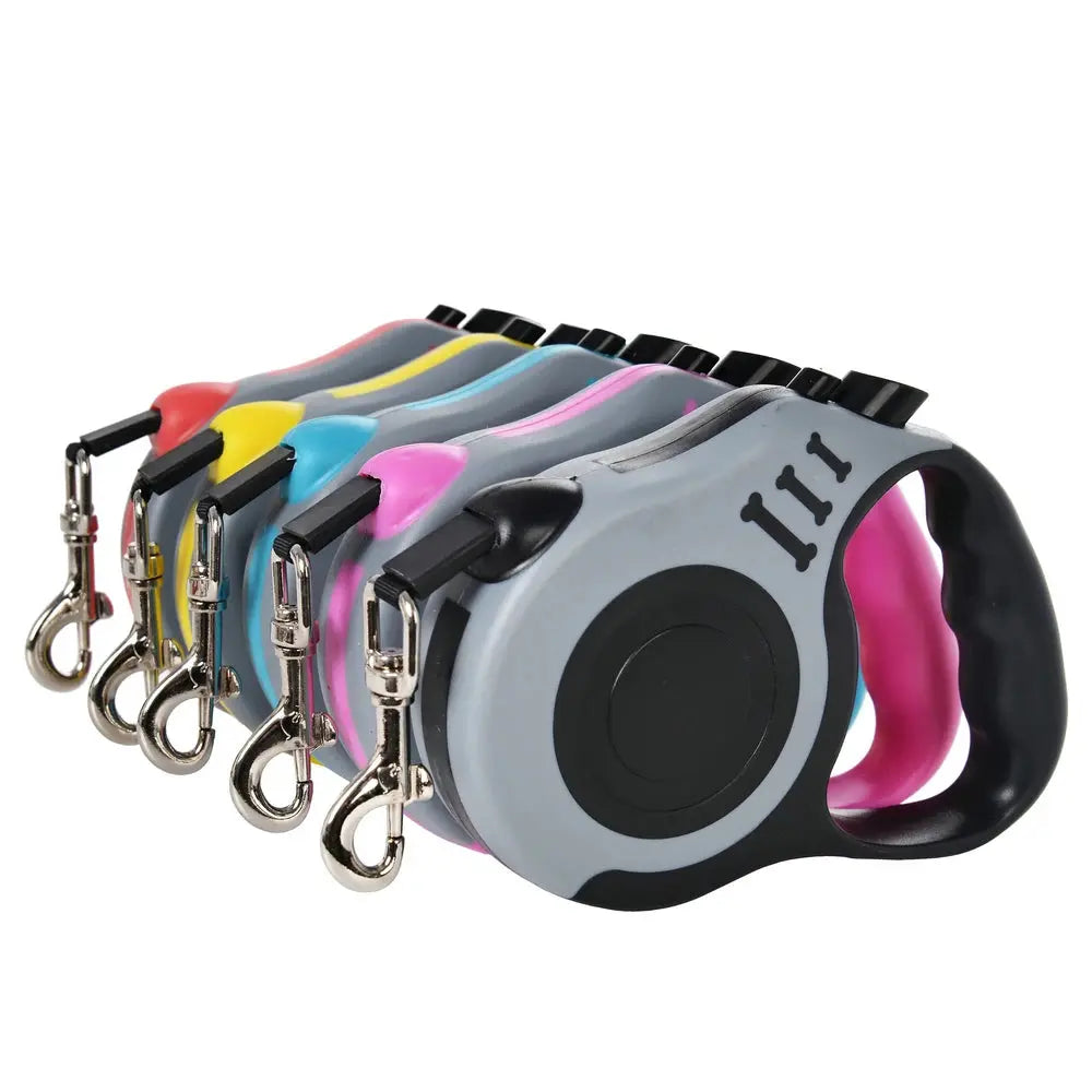 Retractable Dog Leash — 3M & 5M Durable Nylon Lead for Small Dogs, Puppies & Cats Golden Pet Store