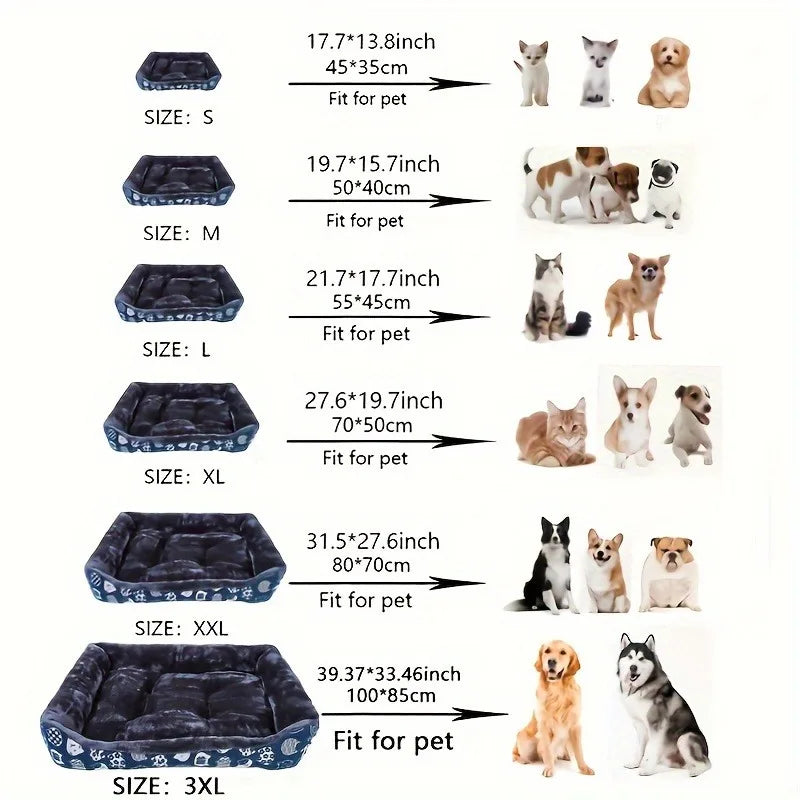 Plush Sofa Bed Mat for Dogs & Cats — Soft Cushion for Small, Medium & Large Breeds