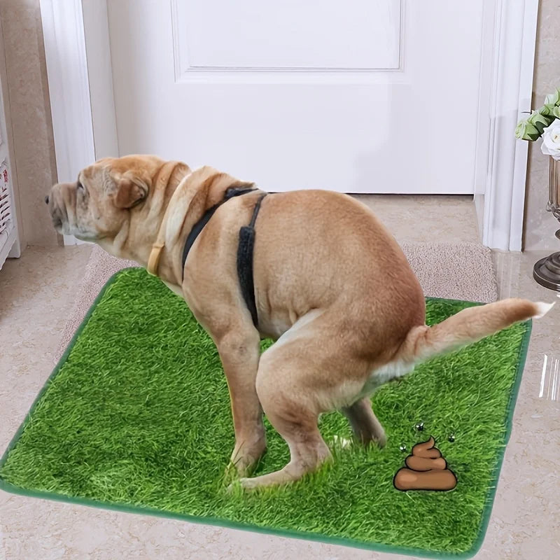 Washable Dog Grass Pee Mat — Reusable Artificial Lawn Training Pad with Non-Slip Backing