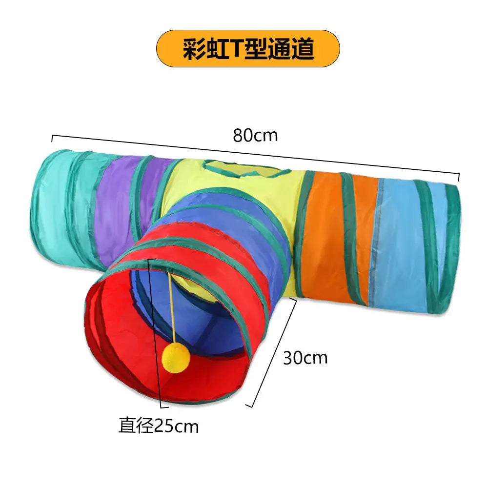 Foldable Cat Tunnel Tube — Interactive Play Tunnel for Cats, Kittens, Rabbits & Puppies Top-pet Store