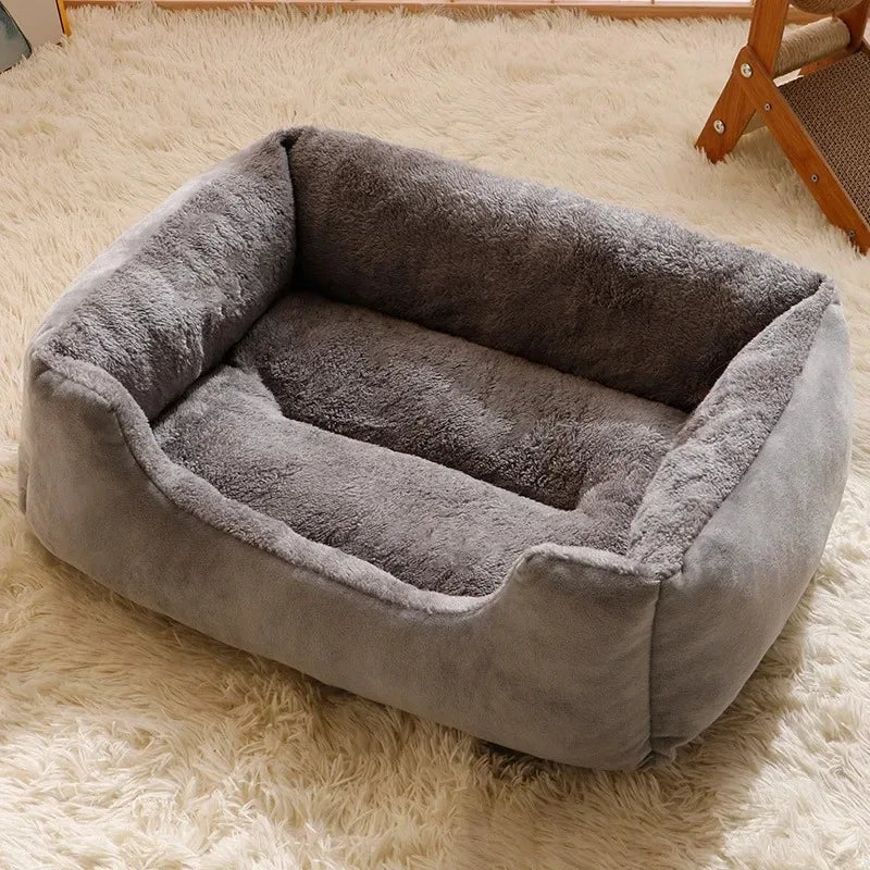 Cosy Cushion Basket Bed — Warm Winter House Bed for Cats & Small Dogs