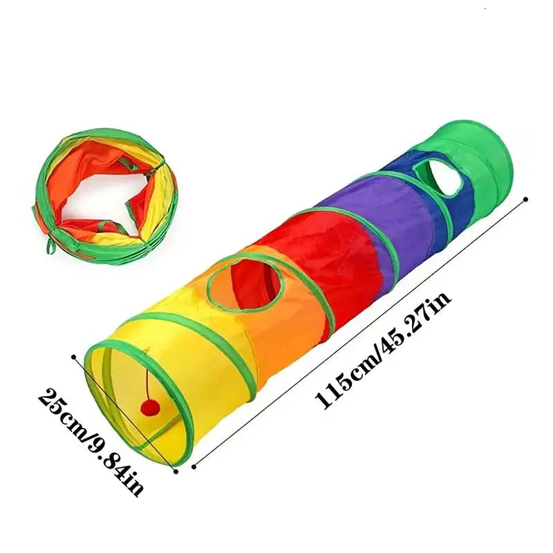 Foldable Cat Tunnel Tube — Interactive Play Tunnel for Cats, Kittens, Rabbits & Puppies Top-pet Store