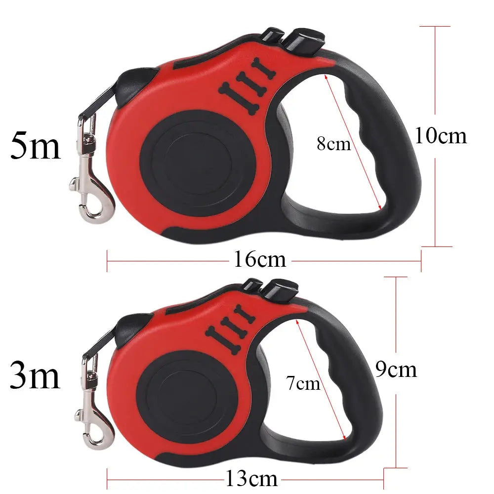 Retractable Dog Leash — 3M & 5M Durable Nylon Lead for Small Dogs, Puppies & Cats Golden Pet Store