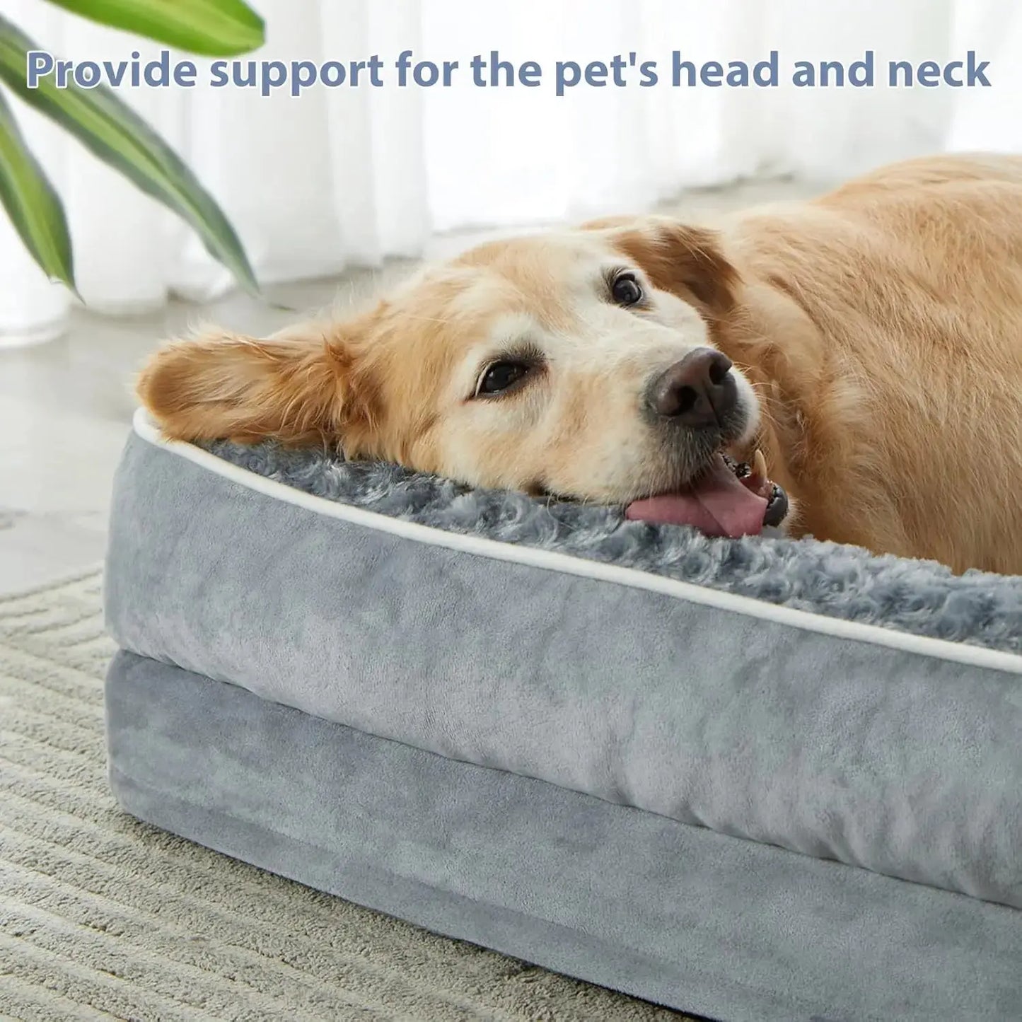 Orthopedic Dog Bed for Large Dogs — Waterproof Sofa-Style Bed with Removable Washable Cover & Joint Support Lai CAI Furniture Store