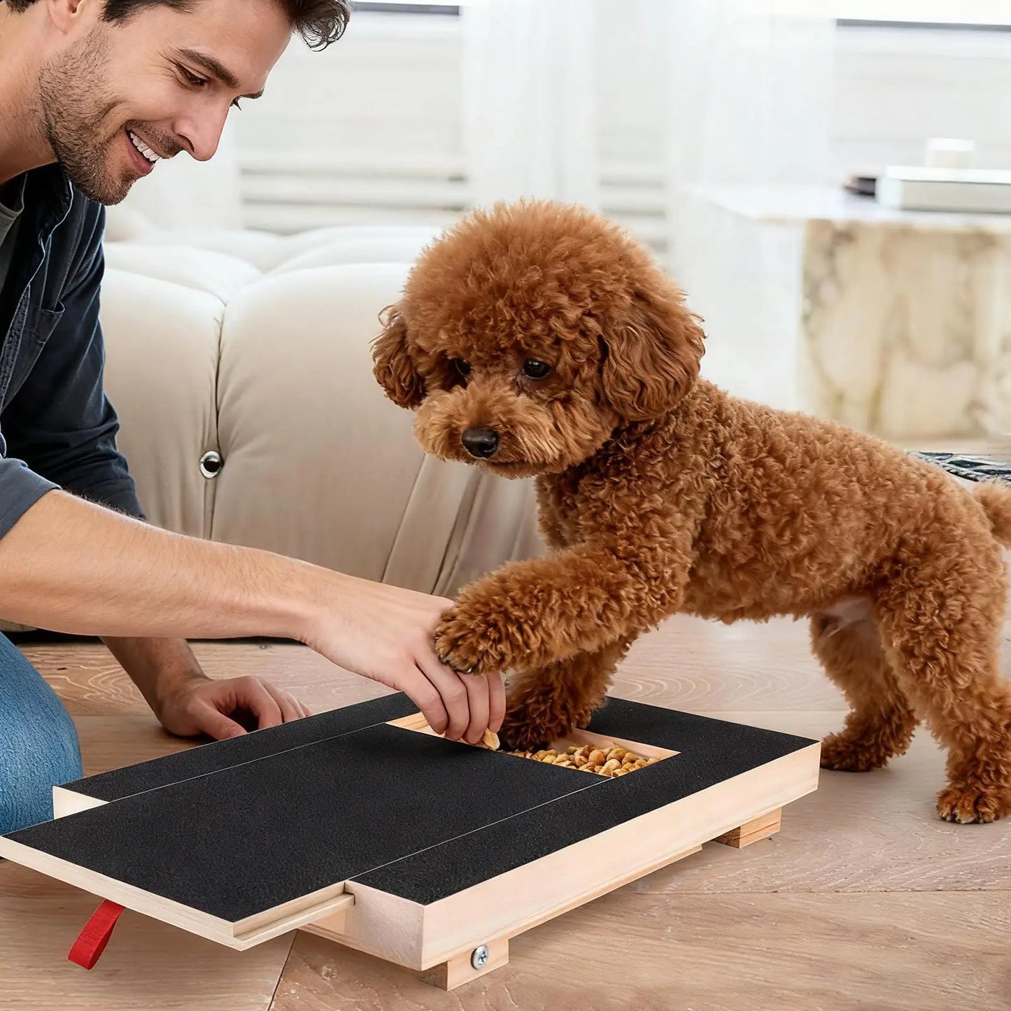 Dog Nail Scratch Board — Wooden Filing Pad for Small, Medium & Large Breeds