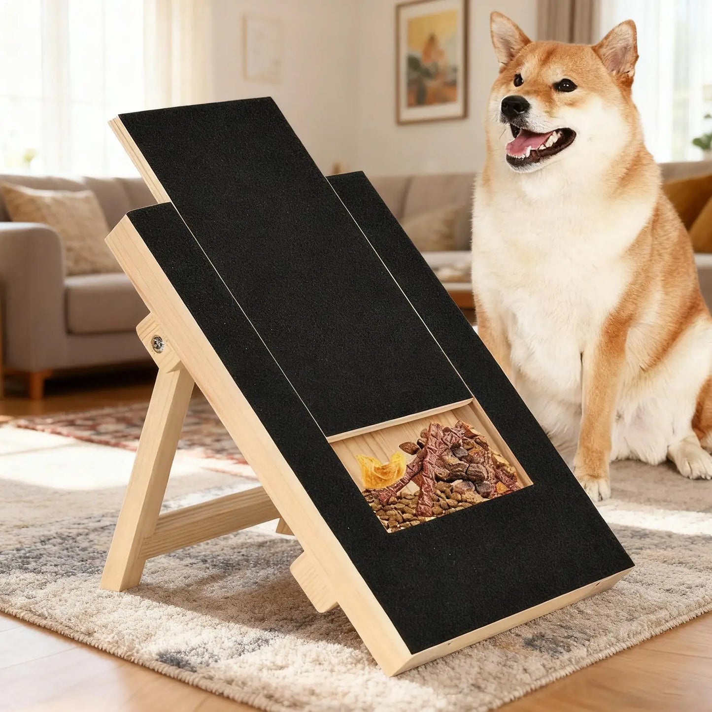Dog Nail Scratch Board — Wooden Filing Pad for Small, Medium & Large Breeds