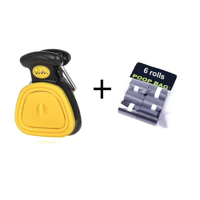 Foldable Dog Pooper Scooper — Travel-Ready Poop Scoop with Decomposable Waste Bags