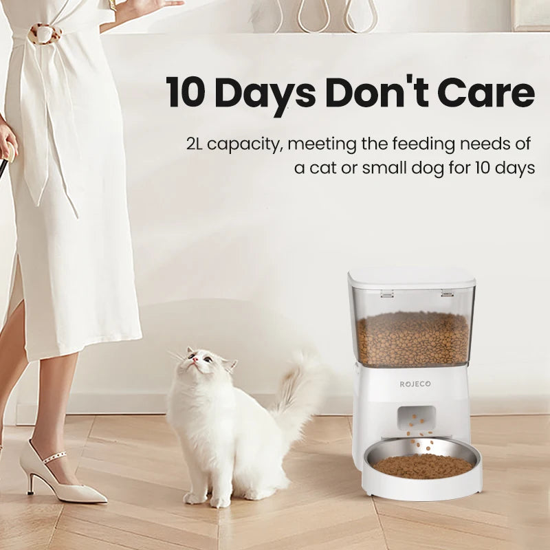 Automatic Smart Dog Feeder — WiFi Remote Control Kibble Dispenser for Dogs & Cats
