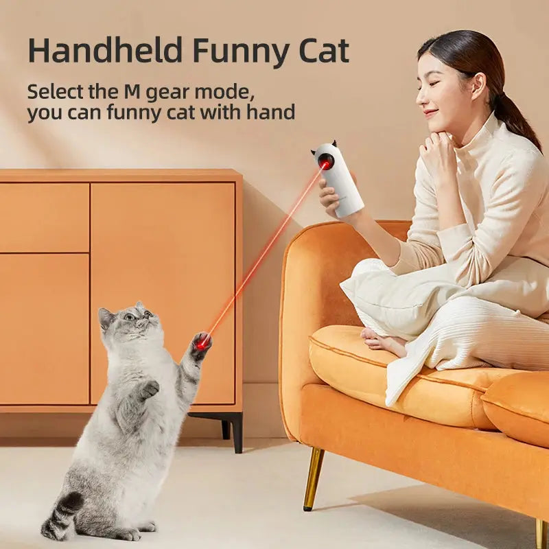 Automatic LED Laser Cat Toy — Smart Interactive Indoor Teaser for Cats & Dogs ROJECO Choice Store