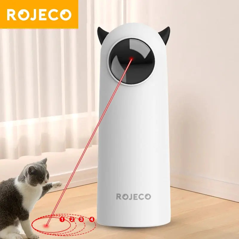 Automatic LED Laser Cat Toy — Smart Interactive Indoor Teaser for Cats & Dogs ROJECO Choice Store